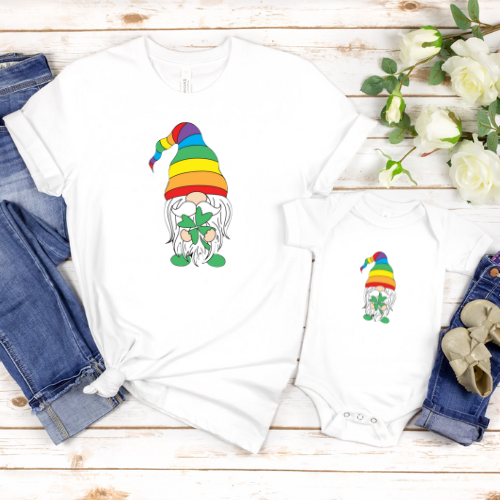 Rainbow Gnome | St. Patrick Day Tshirt | Matching Family Shirt