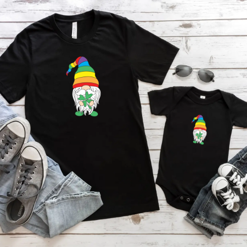 Rainbow Gnome | St. Patrick Day Tshirt | Matching Family Shirt