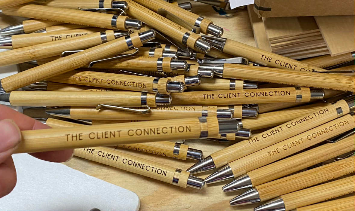 Engraved Bamboo Pens