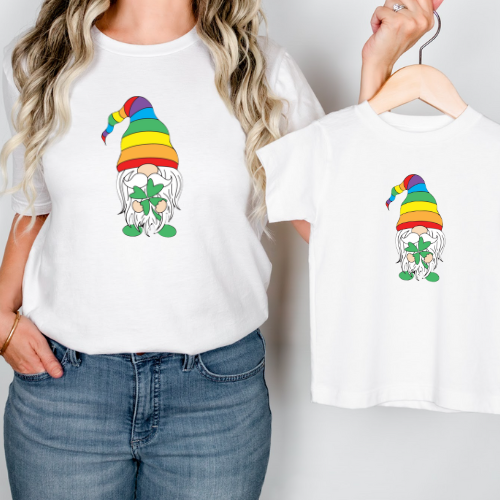Rainbow Gnome | St. Patrick Day Tshirt | Matching Family Shirt