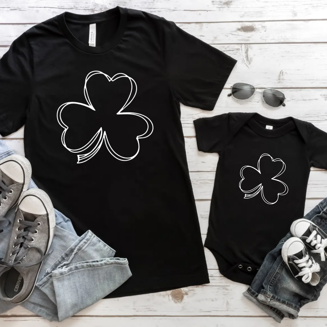 Simple Shamrock | St. Patrick Day Tshirt | Matching Family Shirt