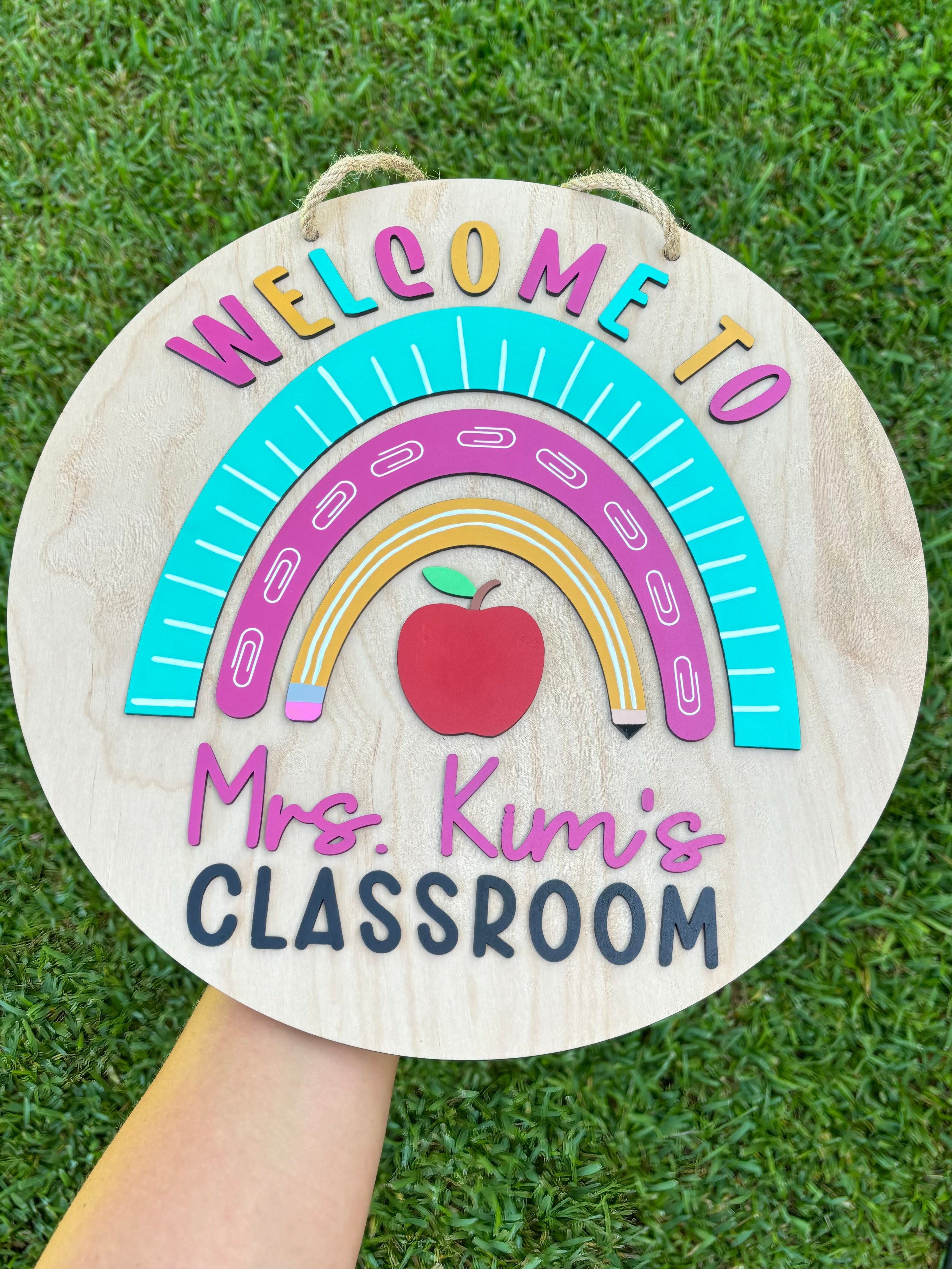 Custom Classroom Door Hanger | Size: 16"