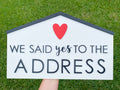House Shape Closing Sign