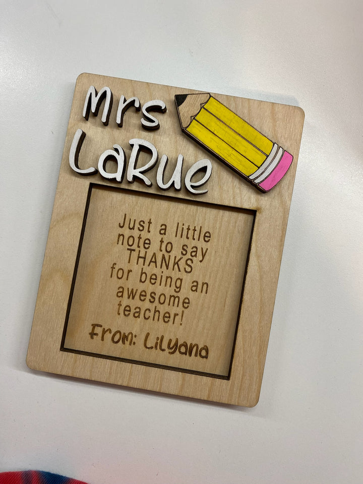 Teacher Post- It Note Holder