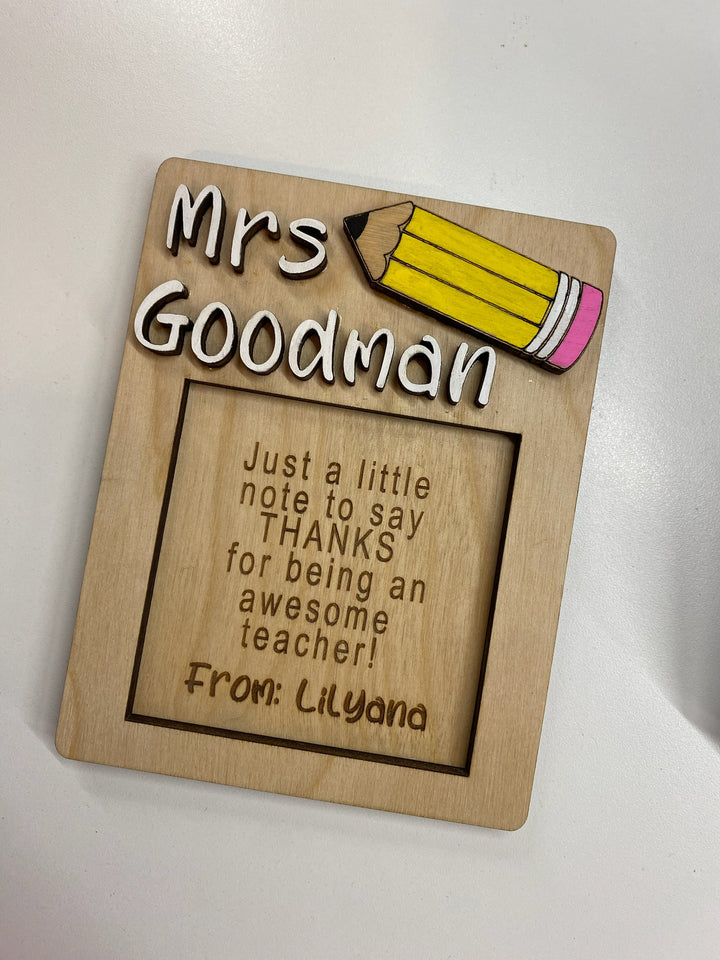 Teacher Post- It Note Holder