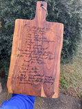 Custom Recipe Cutting Board