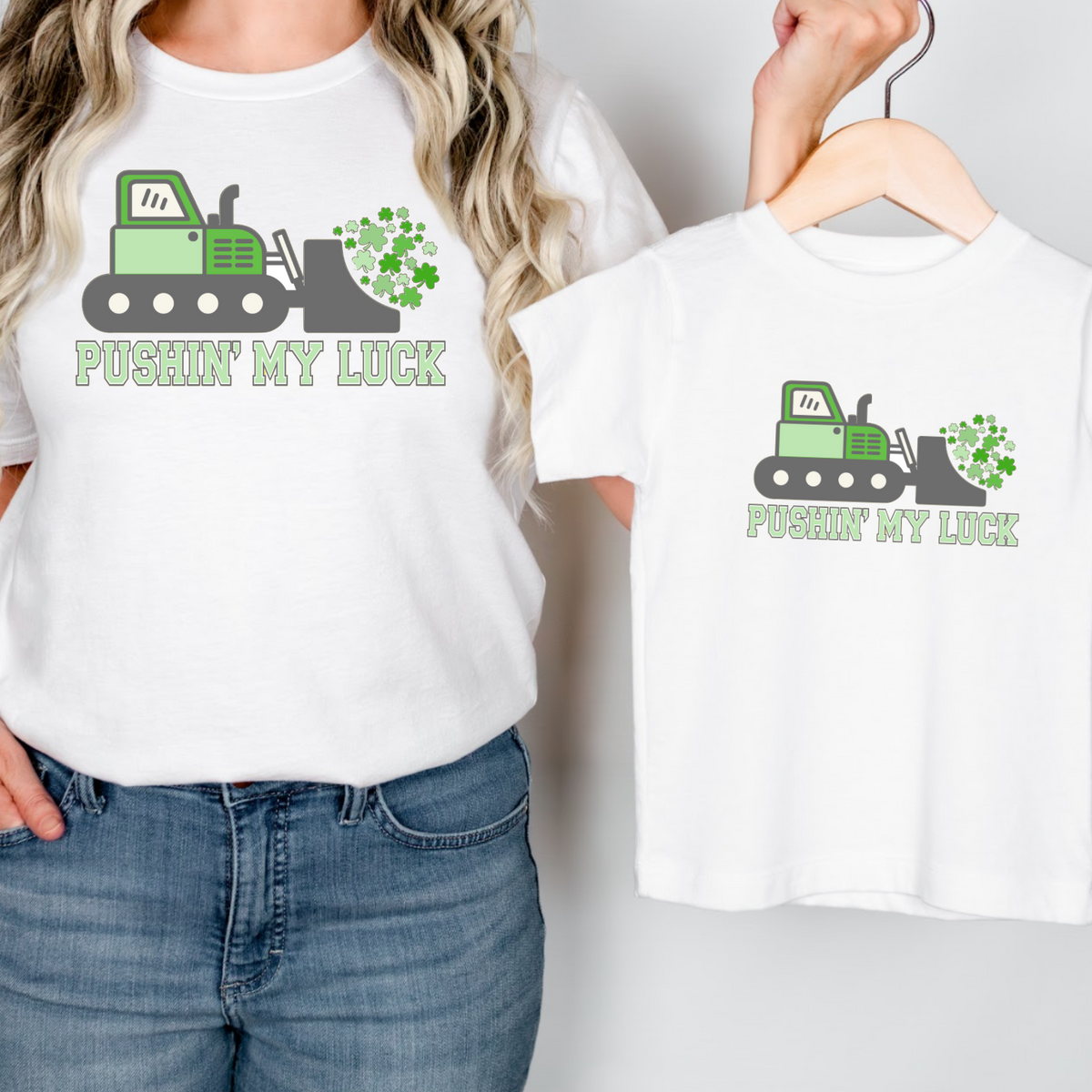 Pushing My Luck | St. Patrick Day Tshirt | Matching Family Shirt