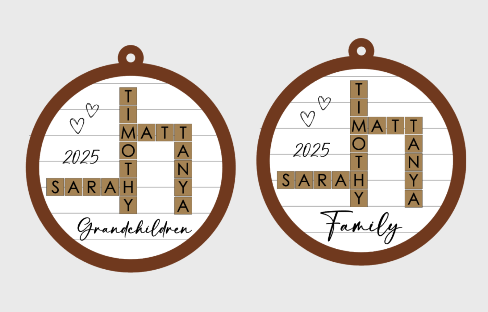 Scrabble Name Ornament