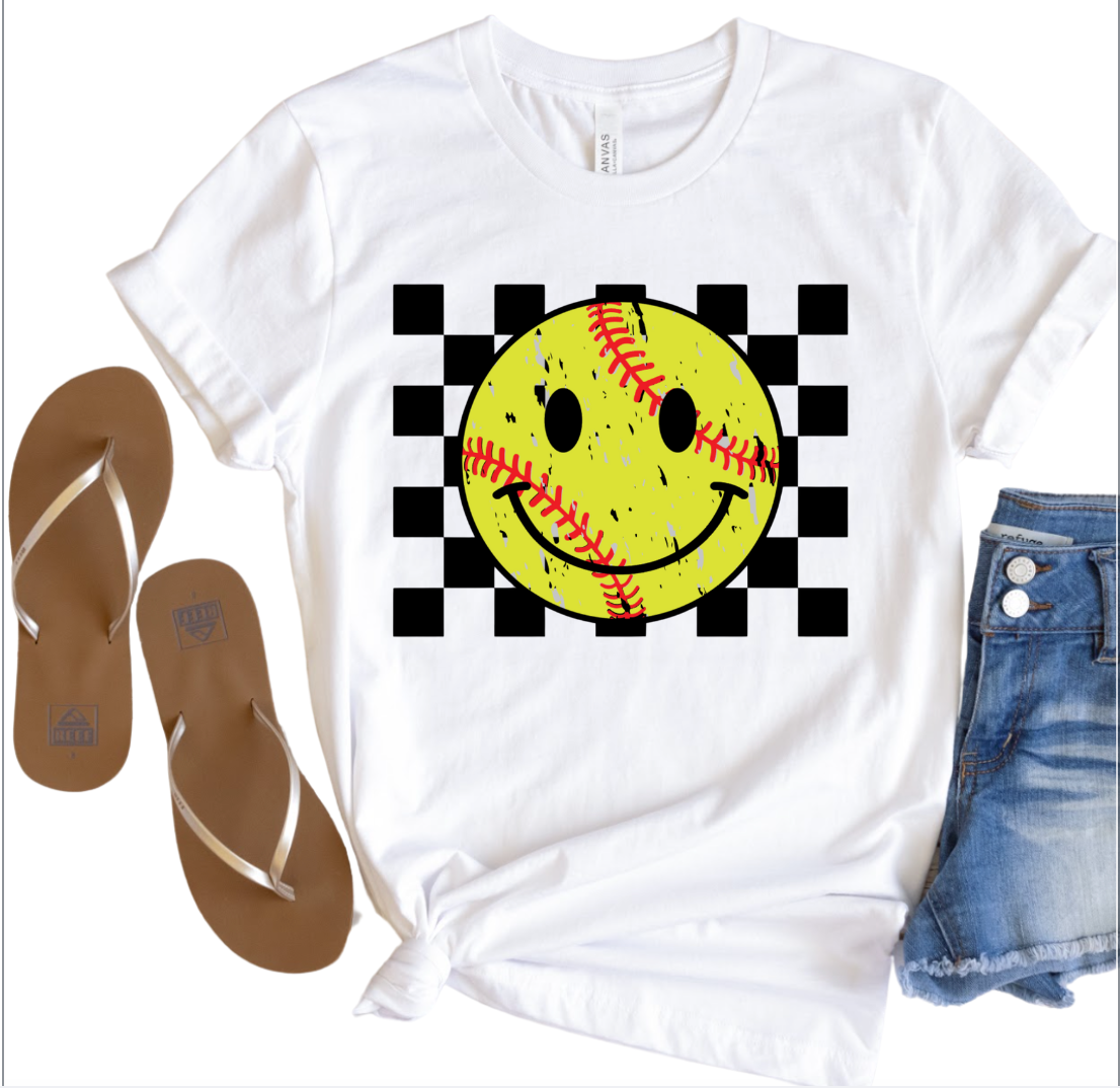 Checkered Softball/Baseball Shirt