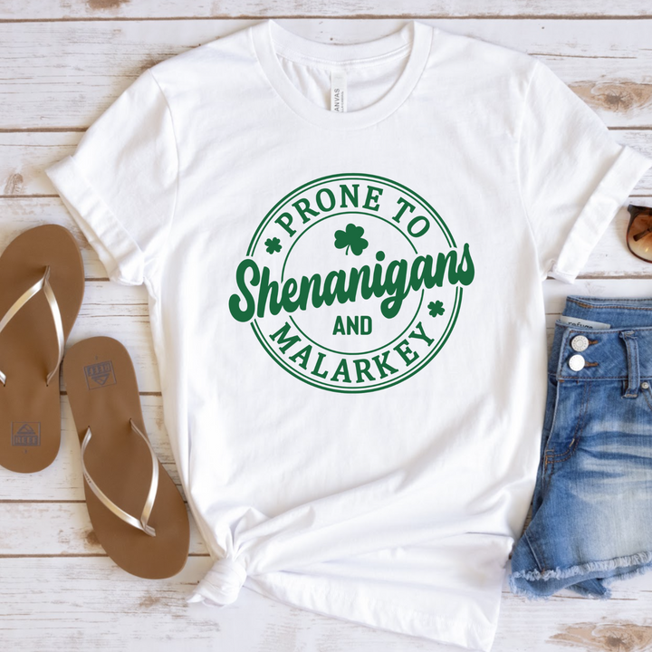 Prone to Shenanigans and Malarkey | St. Patrick Day Tshirt